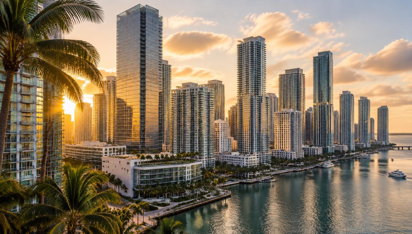 Vista do bairro Brickell, em Miami